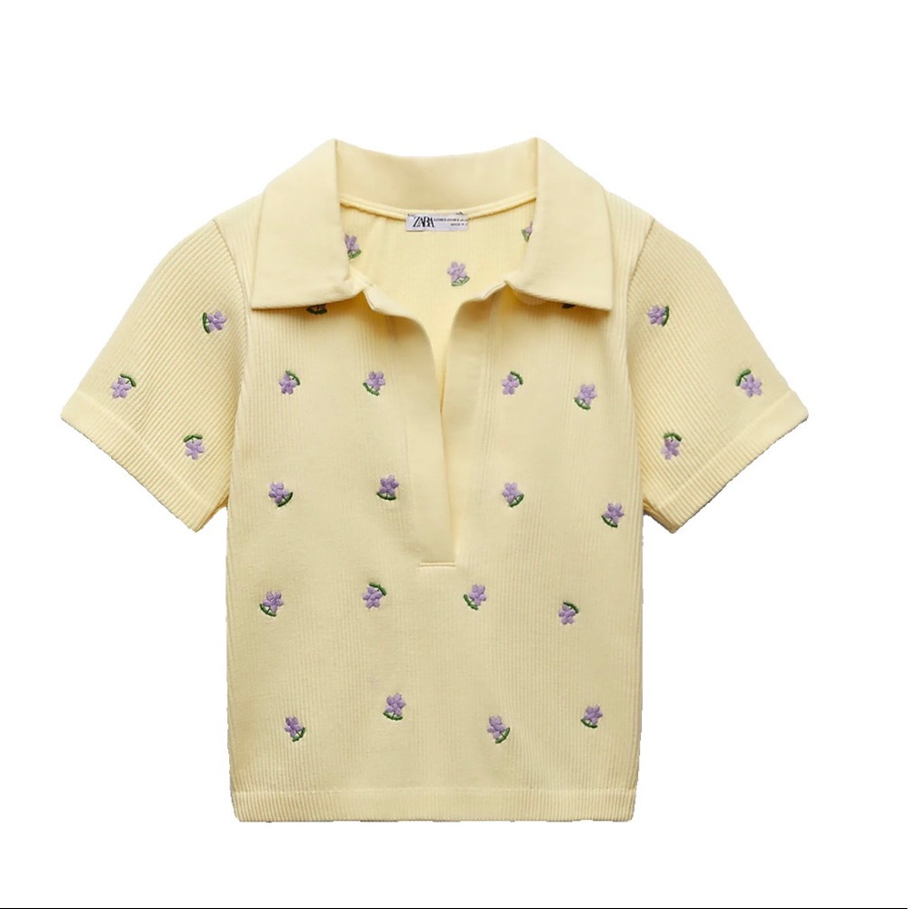 NWT Zara Floral Sweater Top